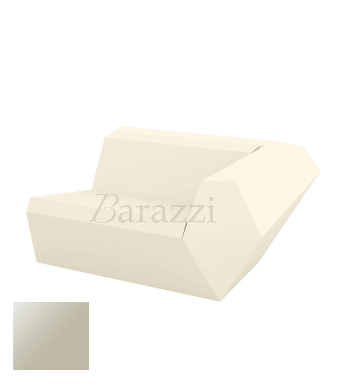 FAZ Sofa Gauche Ecru Polyethylene Laque Vondom