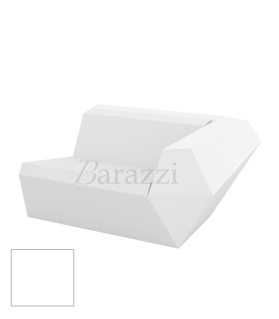 FAZ Sofa Gauche Blanc Polyethylene Laque Vondom