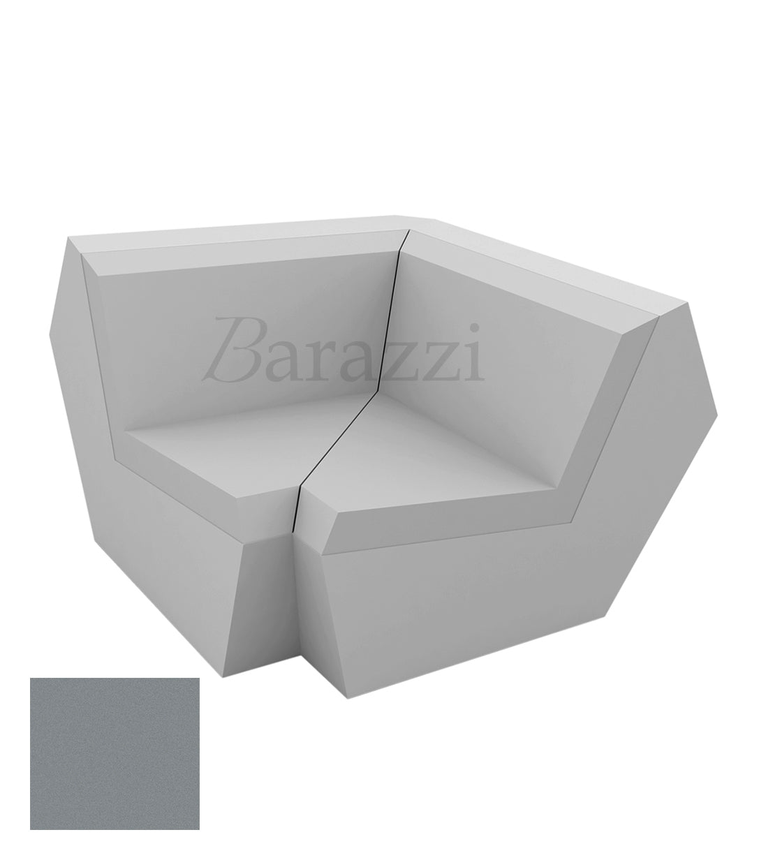 FAZ Sofa Angle 90 Acier Polyethylene Mat Vondom