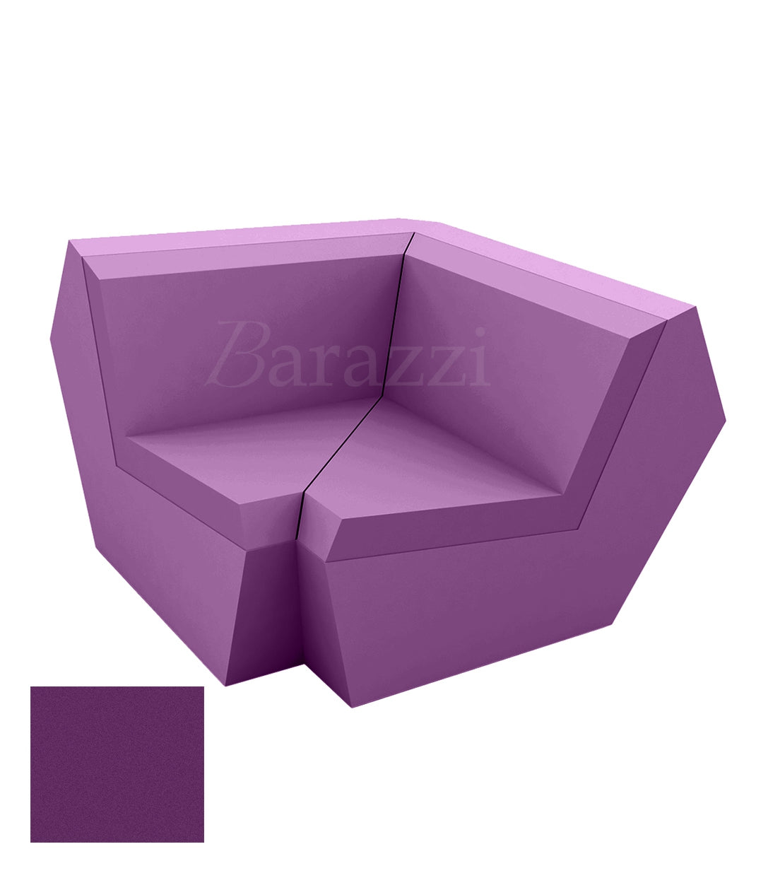 FAZ Sofa Angle 90 Prune Polyethylene Mat Vondom