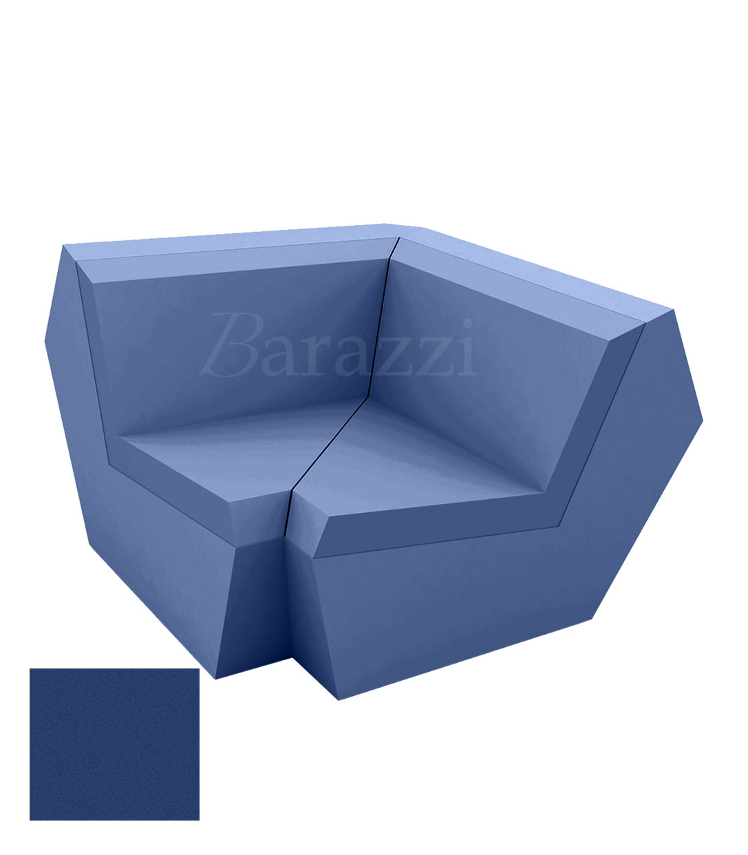 FAZ Sofa Angle 90 Bleu Polyethylene Mat Vondom