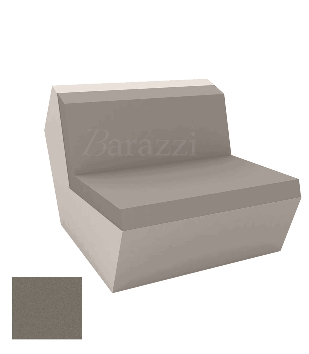 FAZ Sofa Central Taupe Polyethylene Mat Vondom