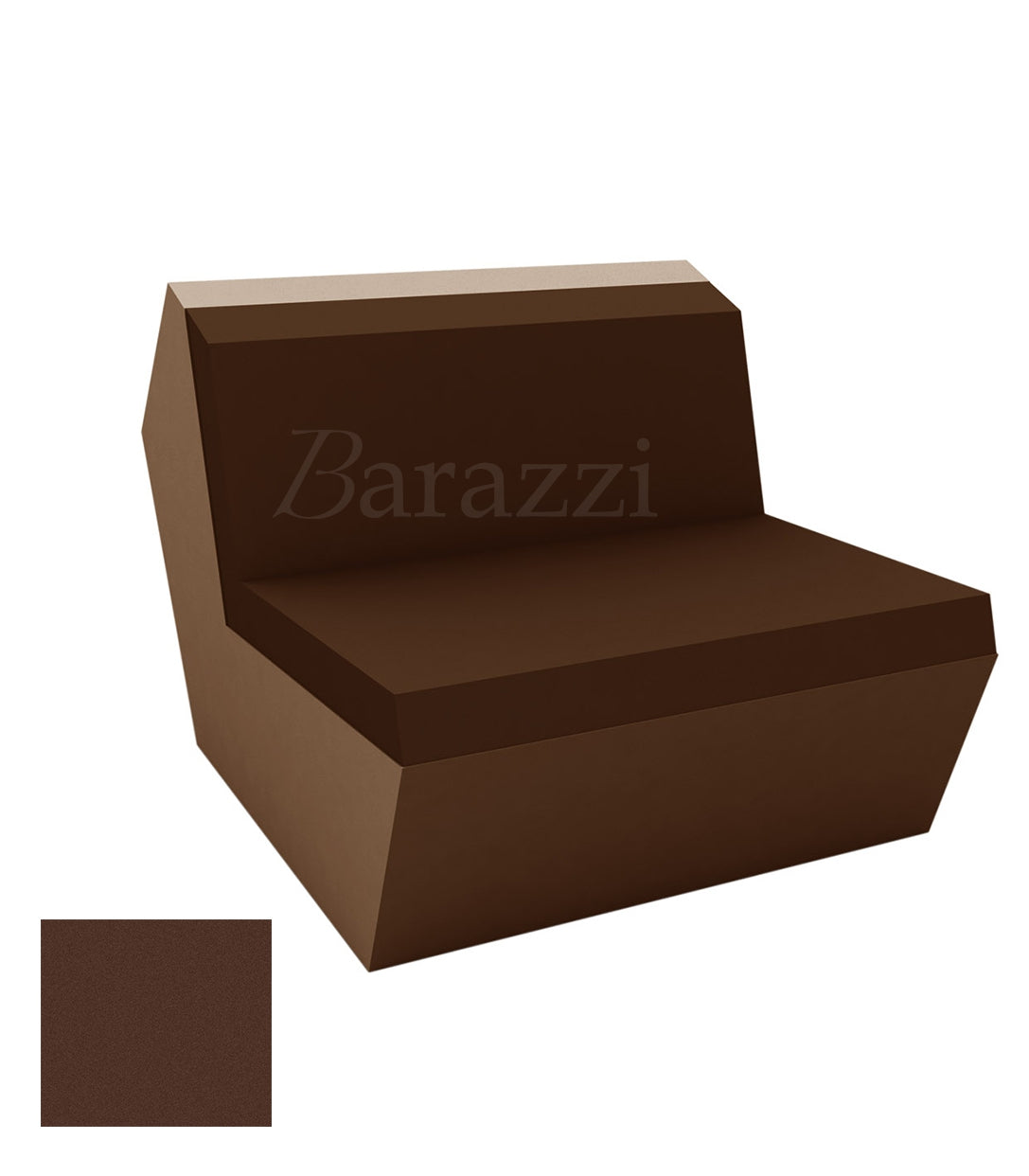 FAZ Sofa Central Marron Polyethylene Mat Vondom 