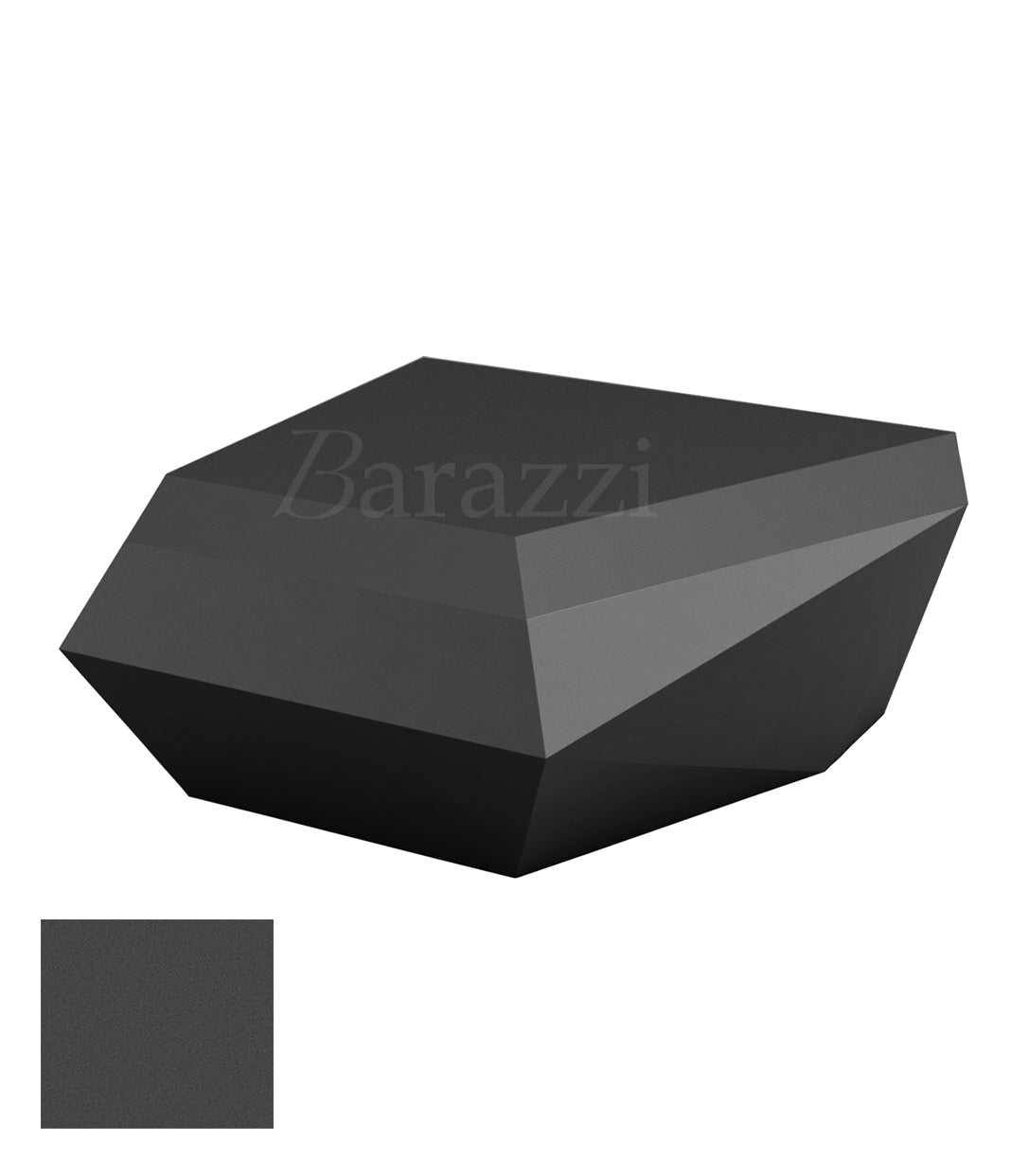 FAZ Sofa Anthracite Chaiselongue Matt Polyethylene Ottoman Vondom