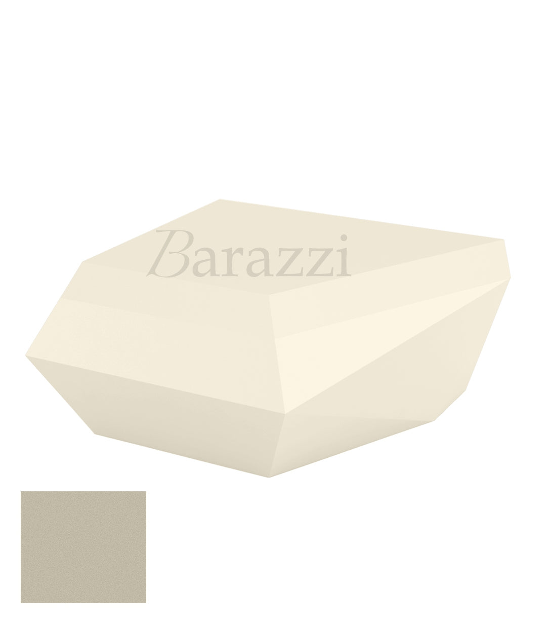 FAZ Sofa Ecru Chaiselongue Matt Polyethylene Ottoman Vondom