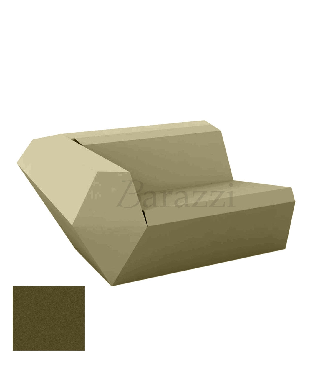 FAZ Sofa Droit Kaki Polyethylene Mat Vondom