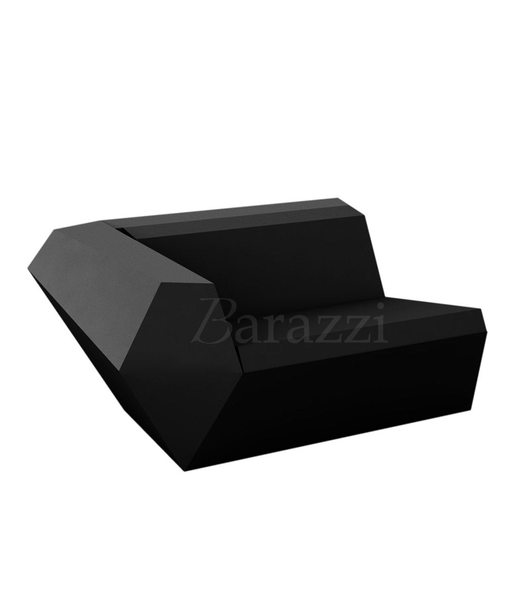FAZ Sofa Droit Noir Polyethylene Mat Vondom