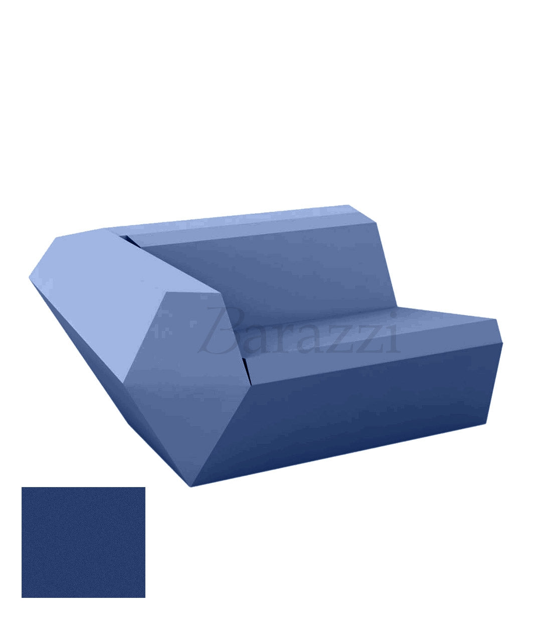 FAZ Sofa Droit Bleu Polyethylene Mat Vondom 