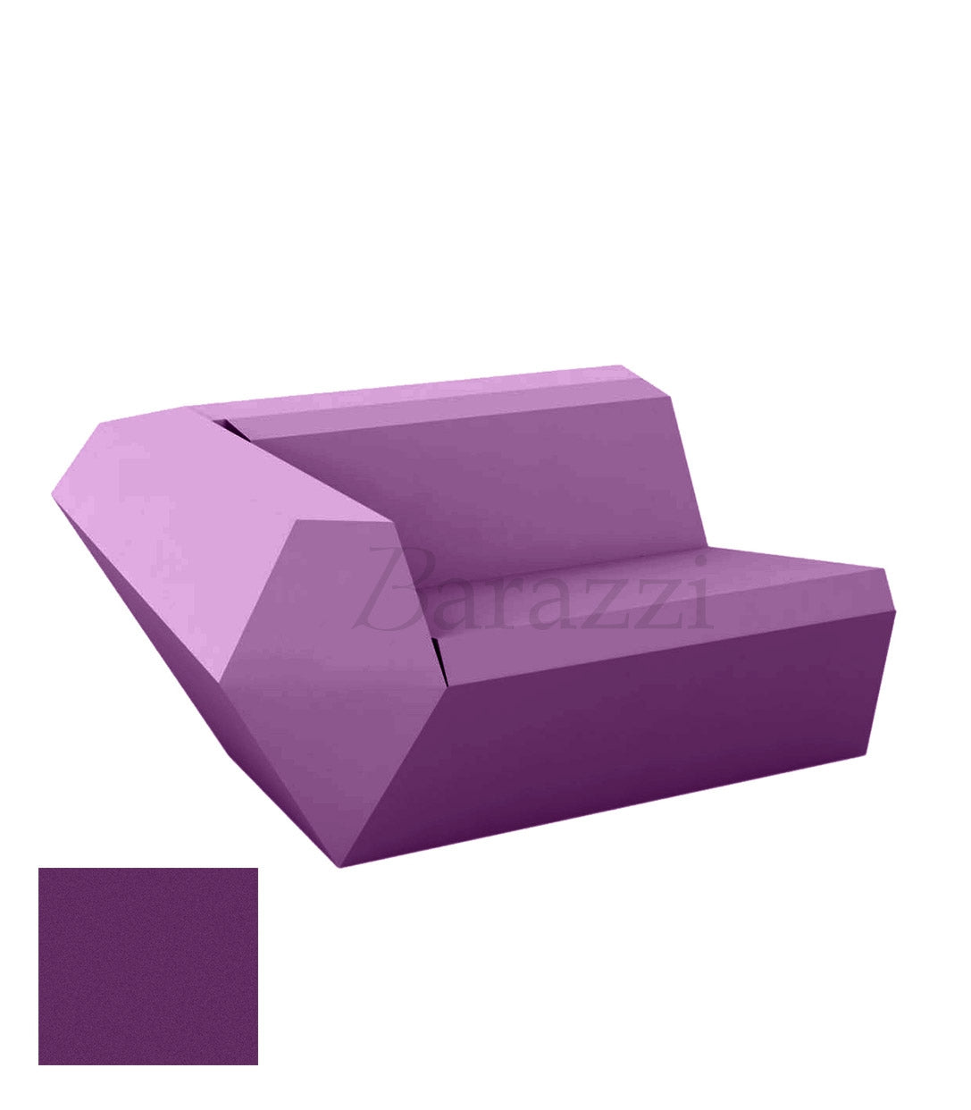  FAZ Sofa Droit Prune Polyethylene Mat Vondom