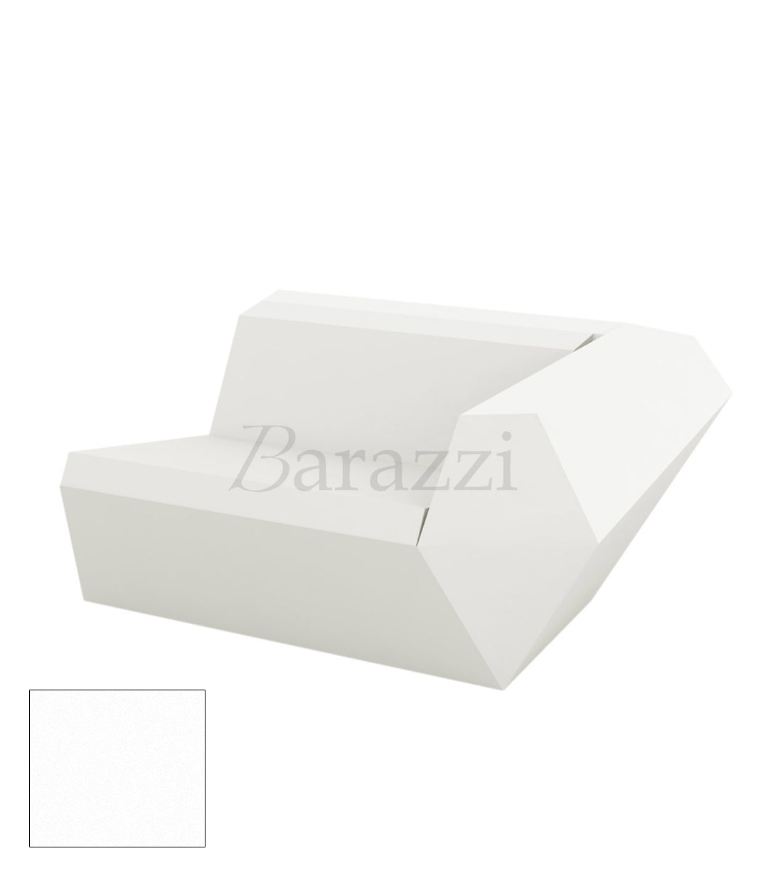 FAZ Sofa Gauche Ice Polyethylene Mat Vondom