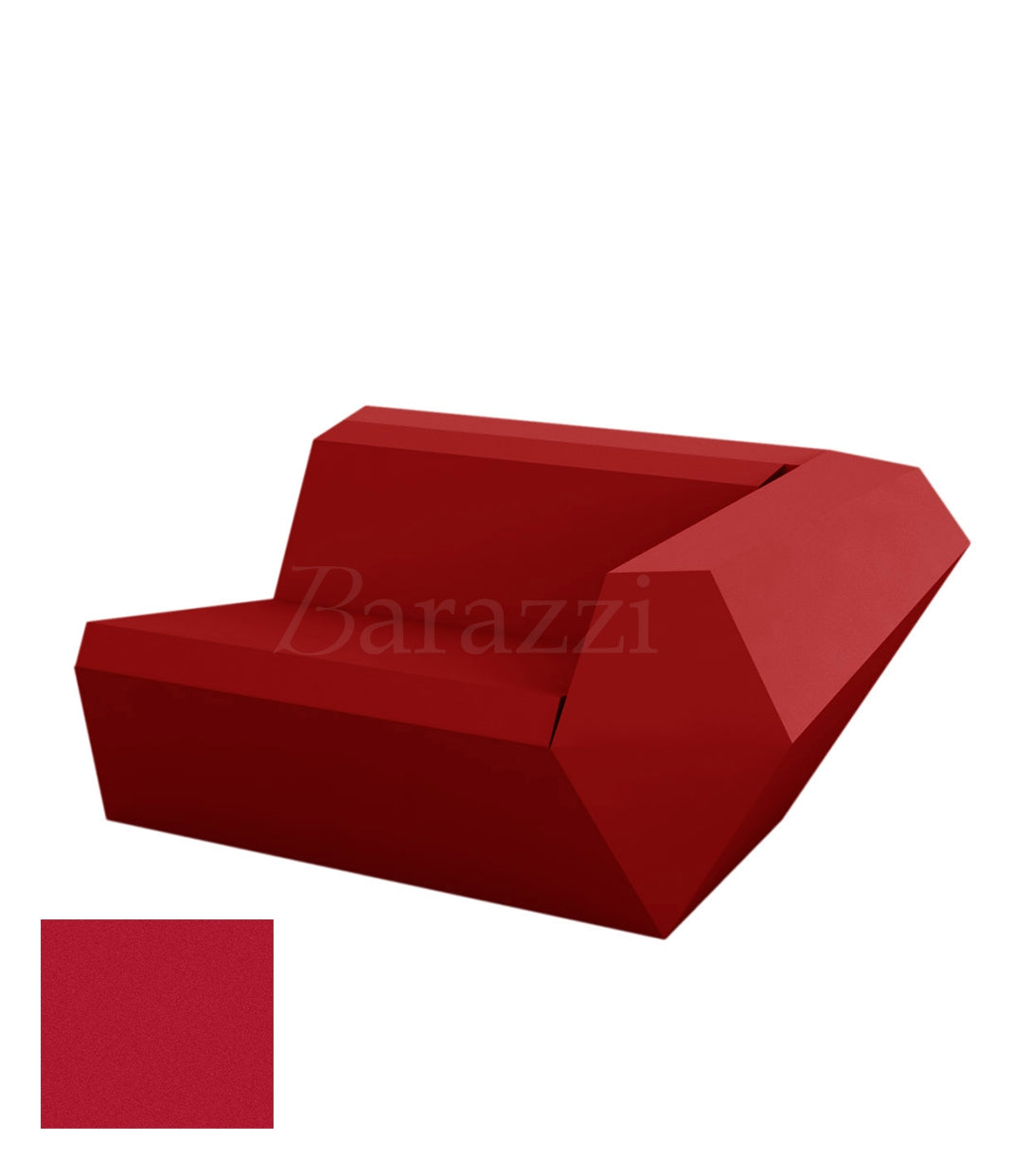 FAZ Sofa Gauche Rouge Polyethylene Mat Vondom