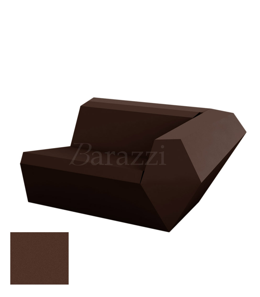  FAZ Sofa Gauche Marron Polyethylene Mat Vondom 