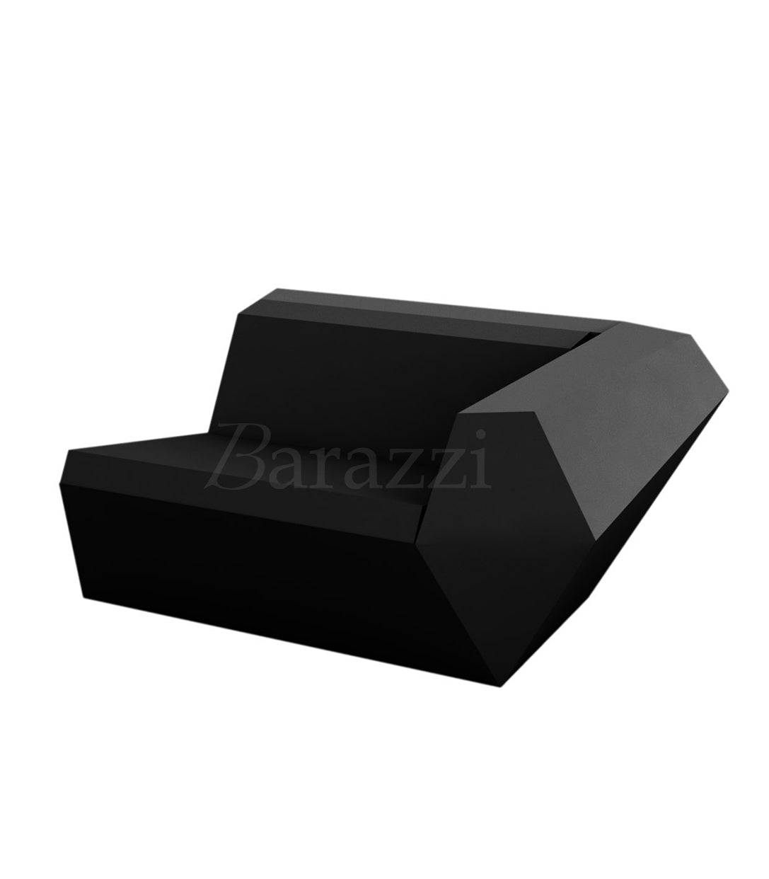  FAZ Sofa Gauche Noir Polyethylene Mat Vondom
