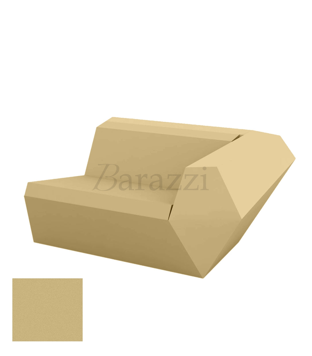 FAZ Sofa Gauche Beige Polyethylene Mat Vondom