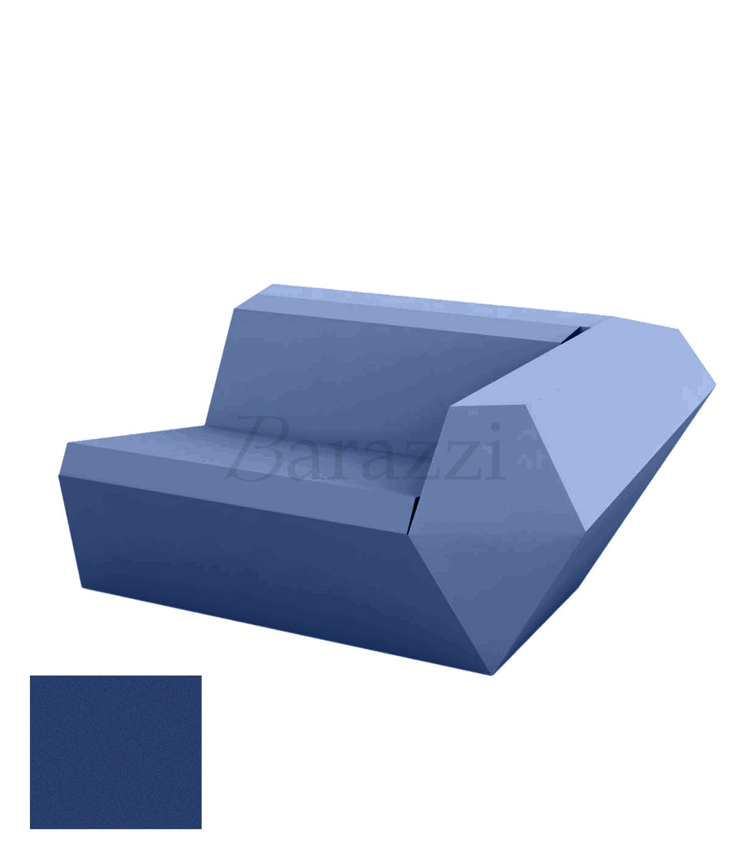 FAZ Sofa Gauche Bleu Polyethylene Mat Vondom