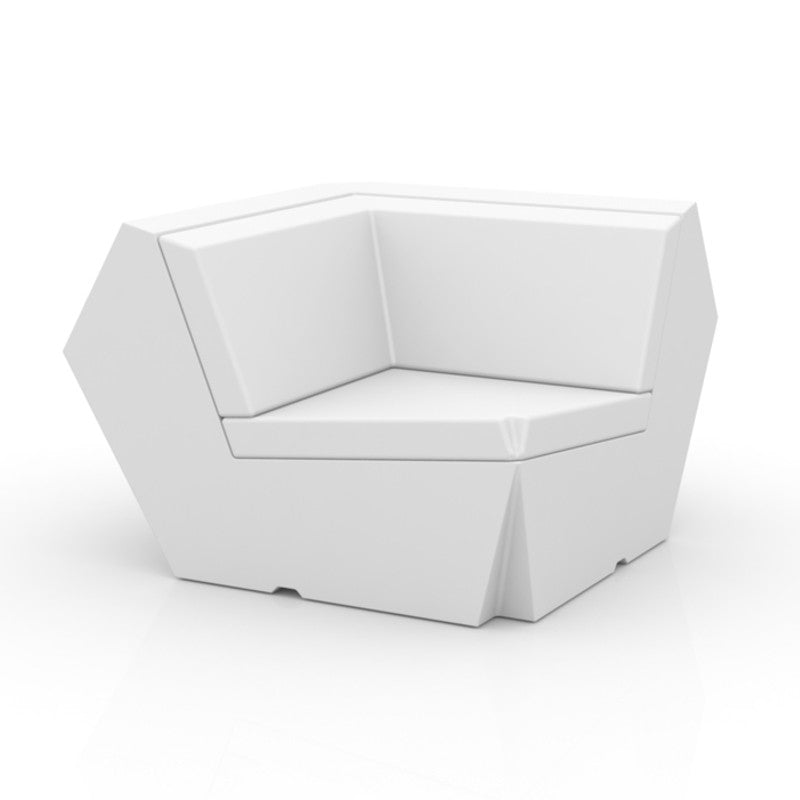 Faz Sofa Corner 90 Luz White Led Light Seat by Vondom (switched off)