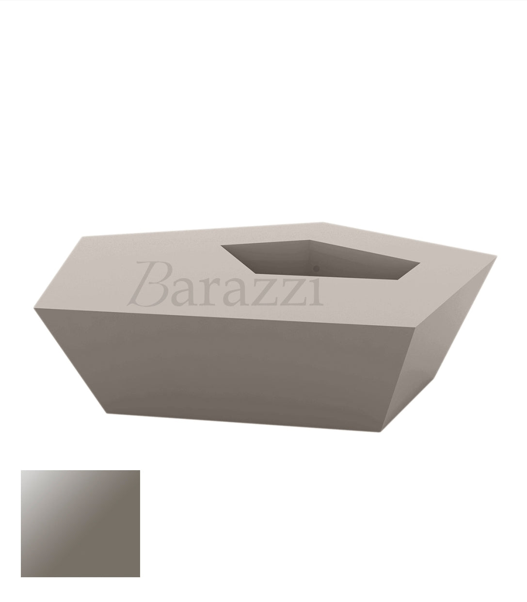 FAZ Table Basse Taupe Polyethylene Laque Vondom