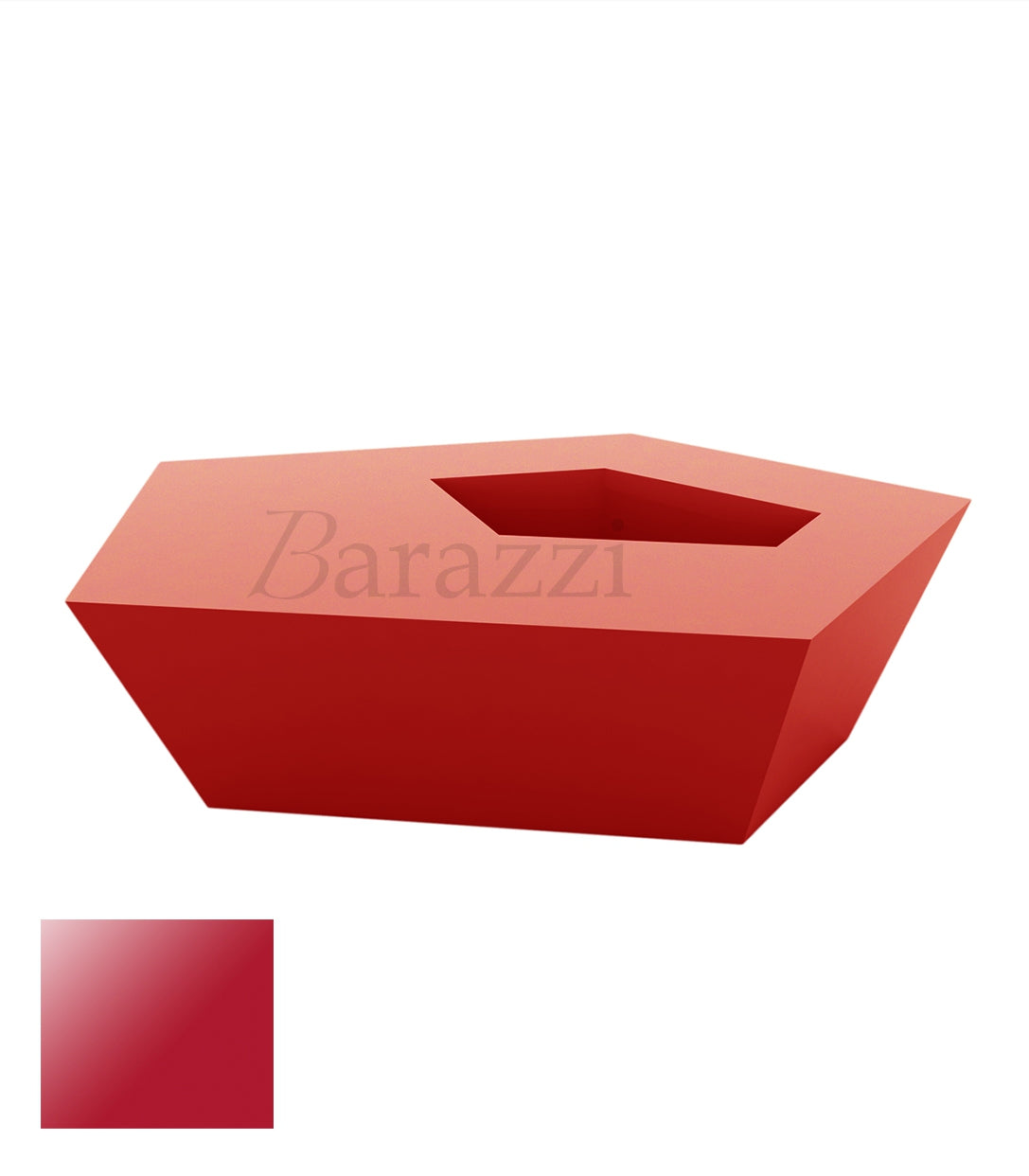 FAZ Table Basse Rouge Polyethylene Laque Vondom