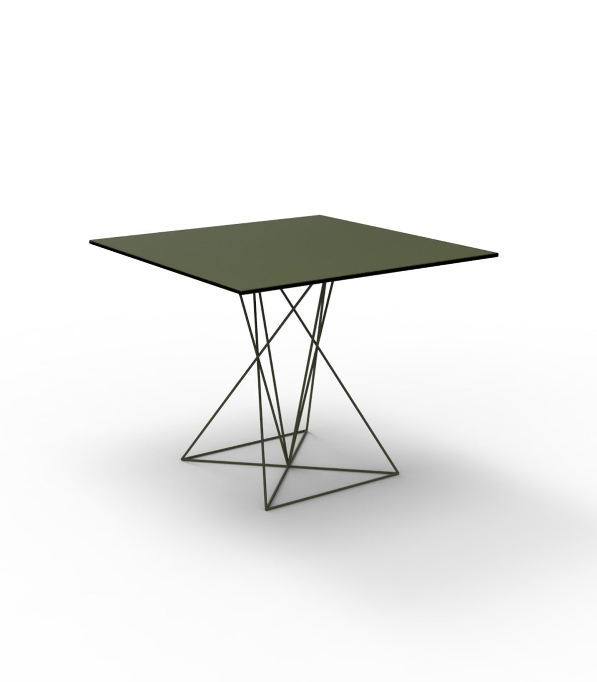 FAZ Table Carrée Inox Vondom - khaki