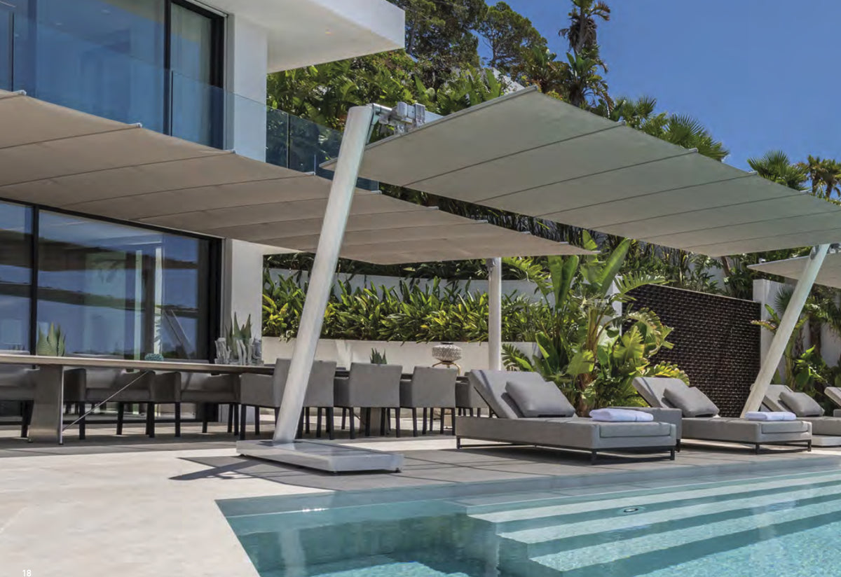 Flexy Zen Parasol Orientable Rectangulaire en aluminium