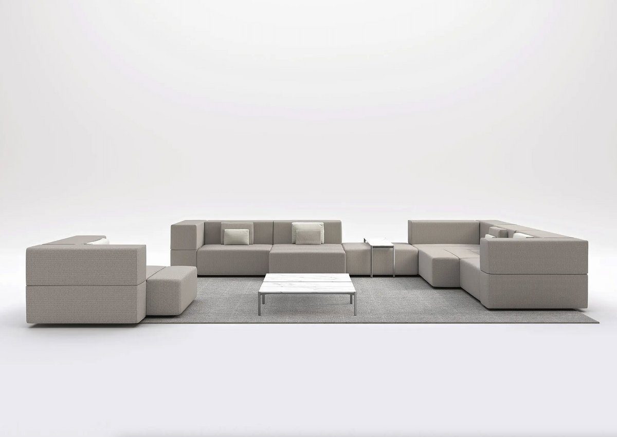 FRAME Square Coffee Table - White Aluminum Coffee Table - Vondom