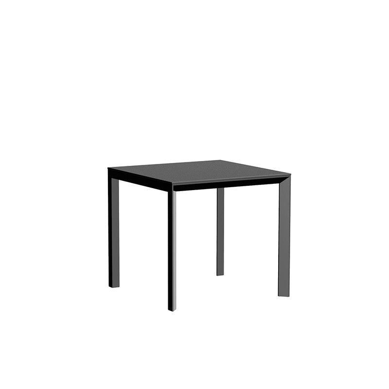 FRAME Table Carrée en Aluminium - Bord Noir - Vondom