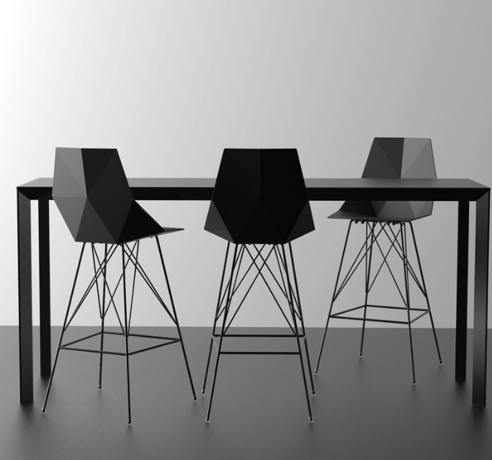 FRAME Aluminum High Table - DEKTON® Top 200x60x105 cm - Vondom