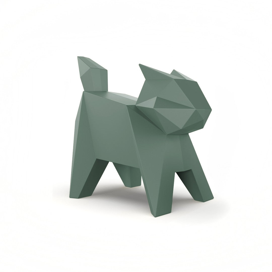 grande statue de jardin chat neko origami de vondom