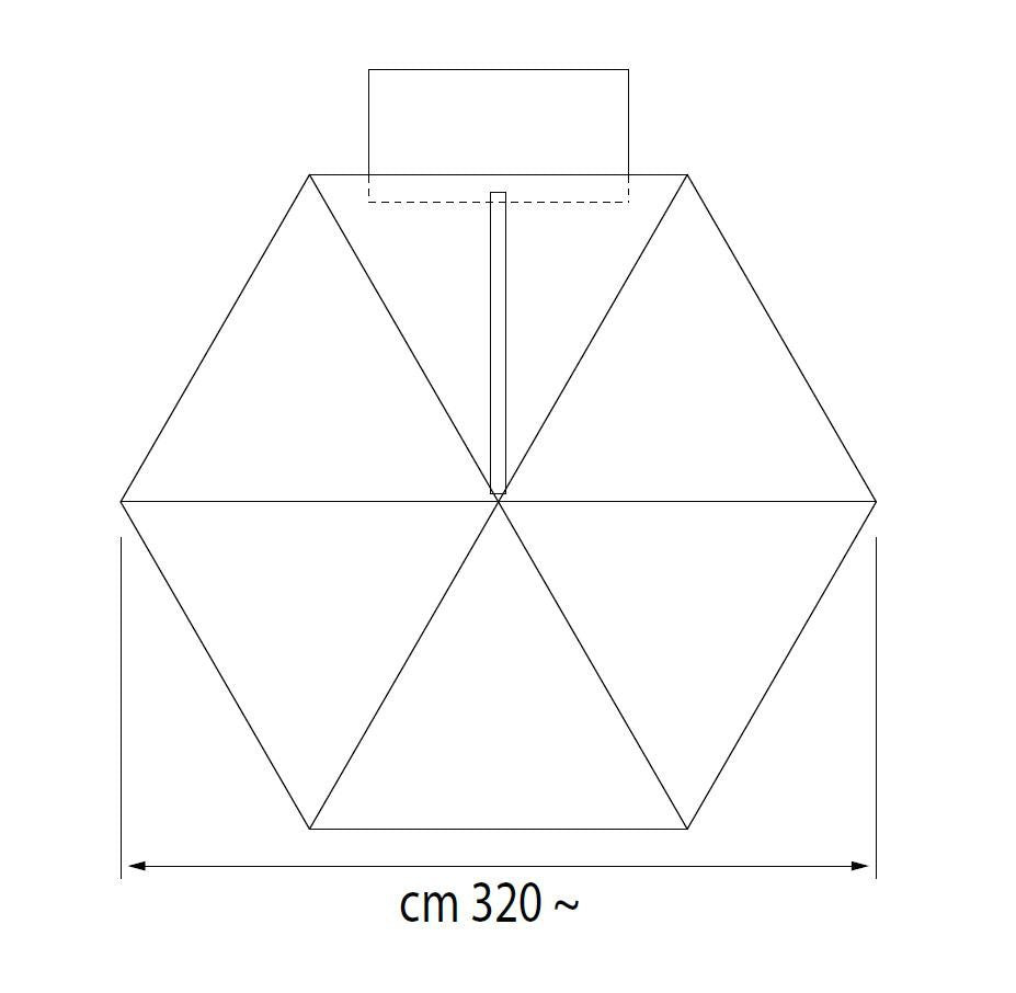 Ischia D320 - Parasol Déporté Hexagonal -  Fim