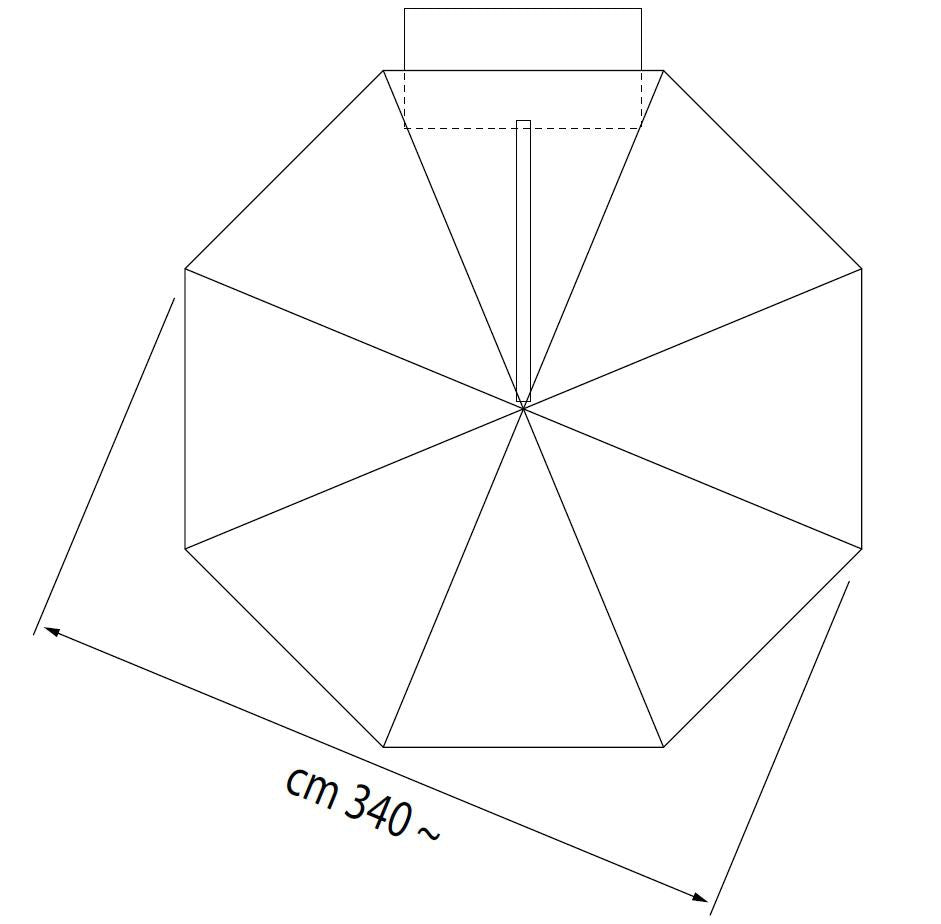 Ischia D340 - Parasol Déporté Octogonal -  Fim