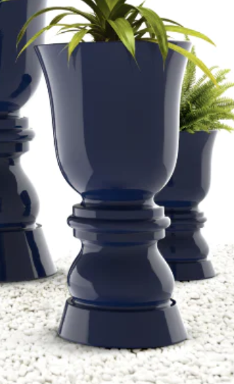 SUAVE planter lacquered - Notte Blue