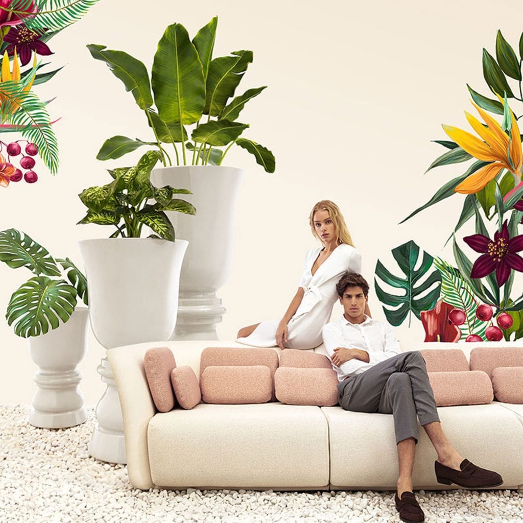 SUAVE PLANTER lacquered white