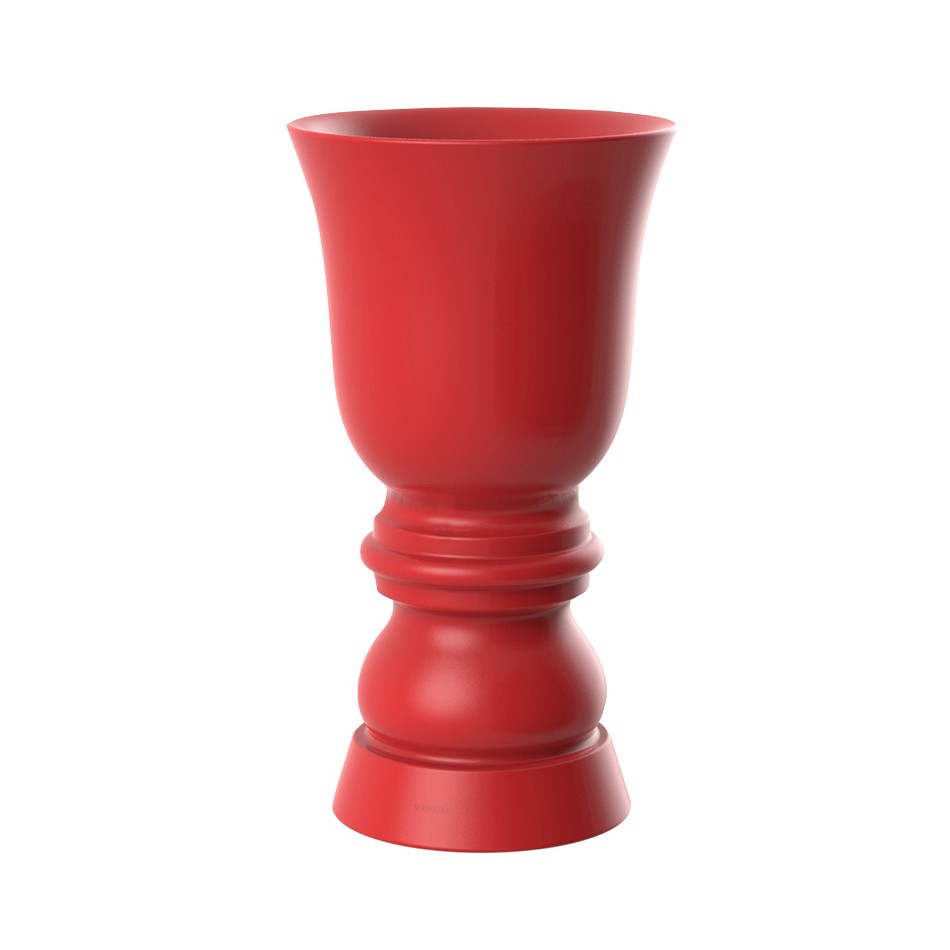 Large Cup Shaped Glossy  pot
red