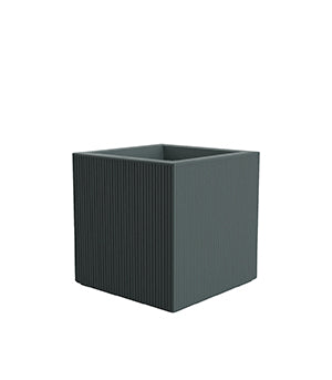 POT GATSBY CUBIC 60 cm - Grooved Outdoor Planter