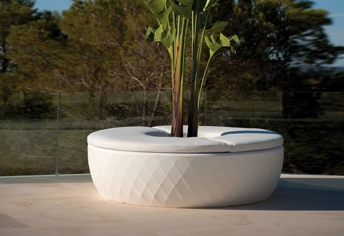 Jardiniere Banc moelleux jardin intégré - tissu impermeable VASES ISLAND VONDOM