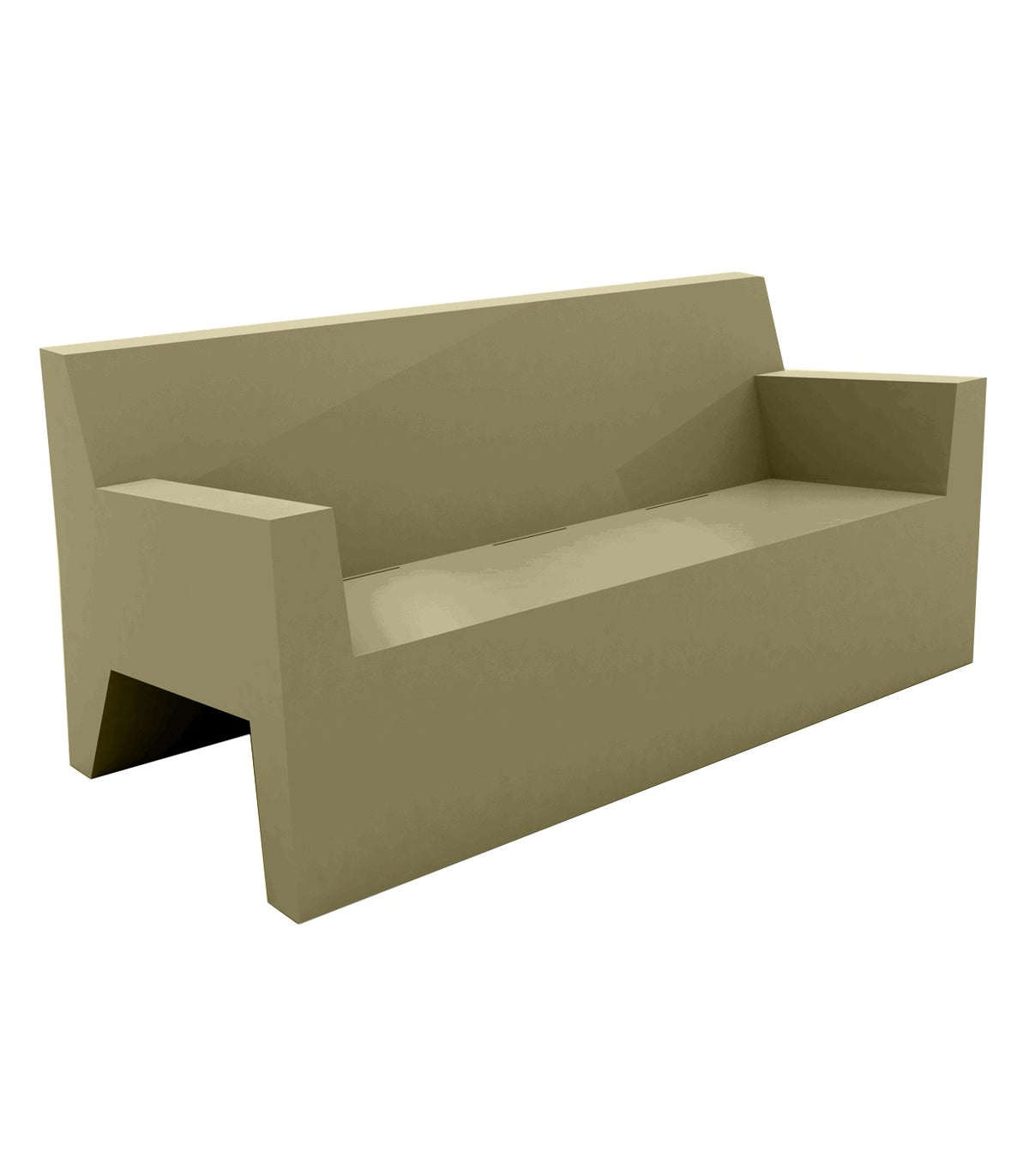 JUT sofa lacquered finish - Vondom - khaki
