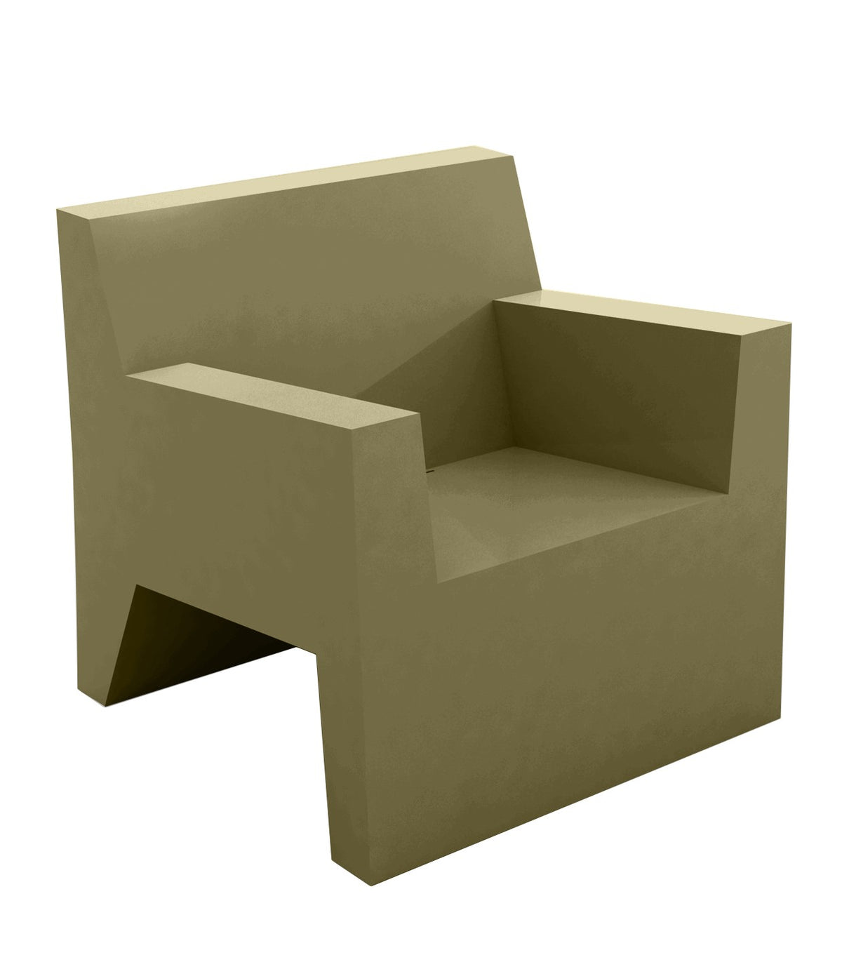 JUT lounge armchair lacquered finish - Vondom - khaki