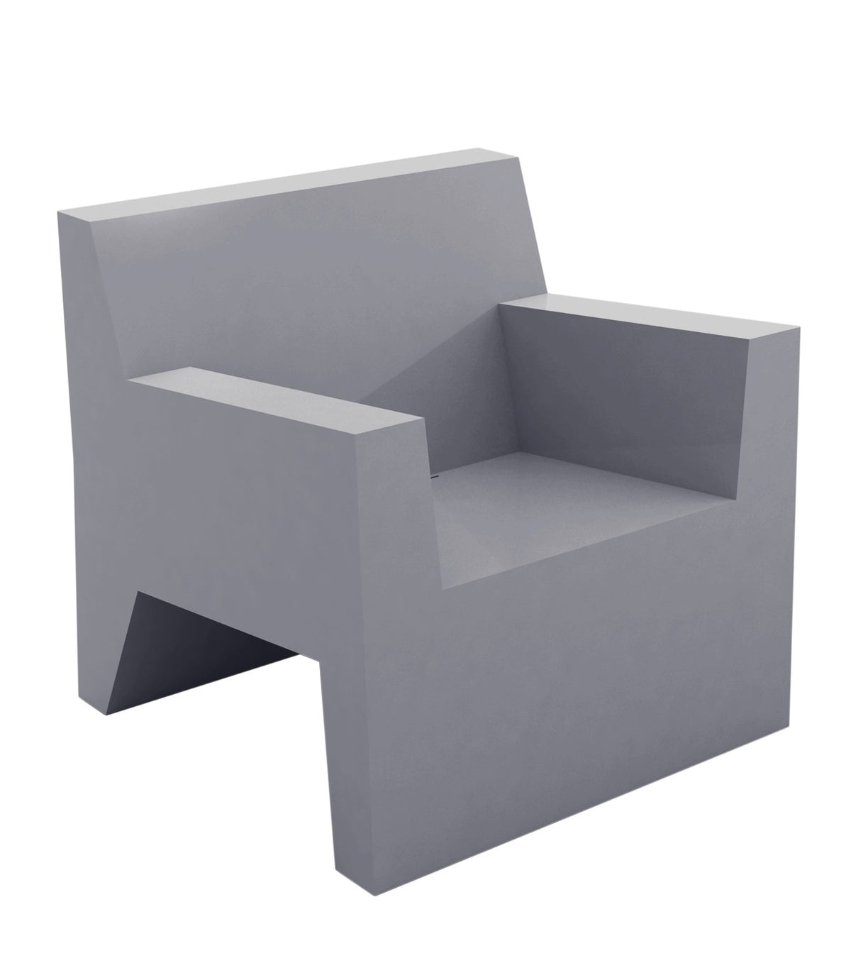 JUT lounge armchair lacquered finish - Vondom - steel grey