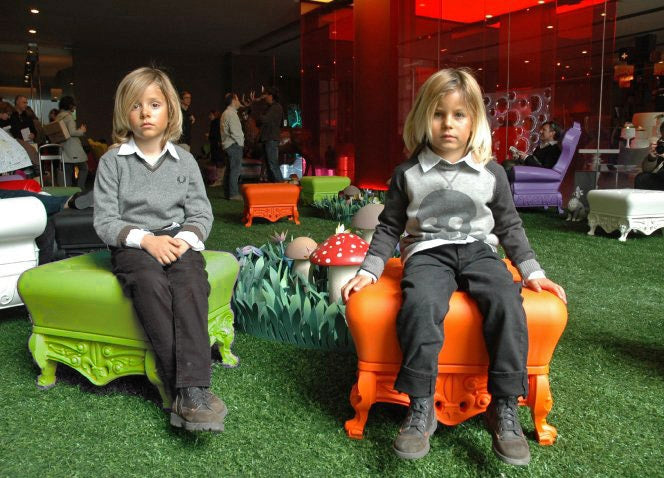 Poufs Design of Love Couleurs Orange et Vert Mat Slide Design