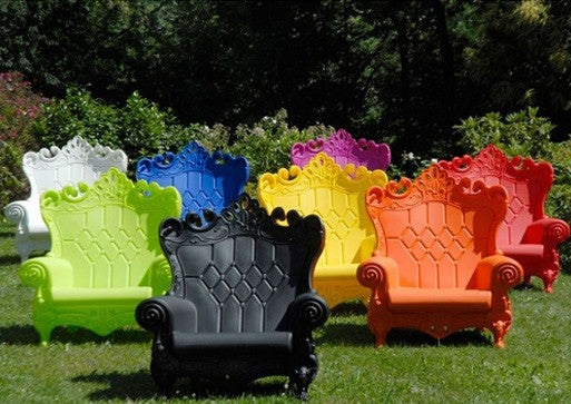 Fauteuils Baroques Couleurs Arc en ciel mat Little Queen of Love Slide Design