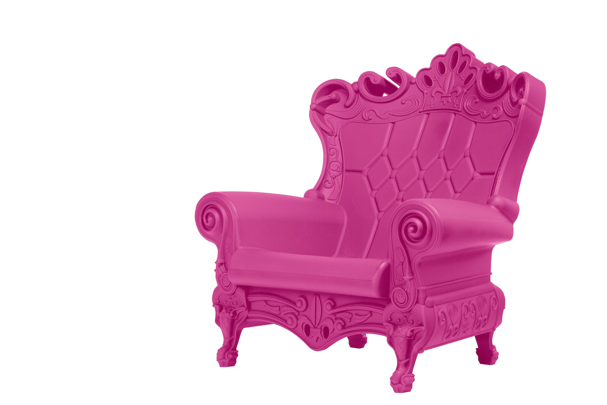  Fauteuil Couleur Rose mat Little Queen of Love Slide Design Vue Angle