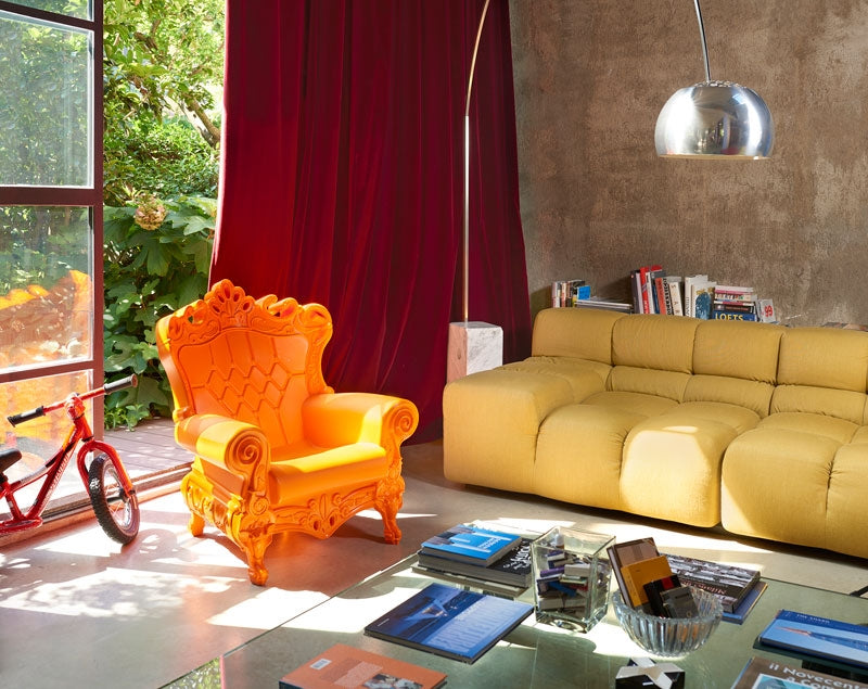 Fauteuils Baroques Couleurs Orange mat Little Queen of Love Slide Design