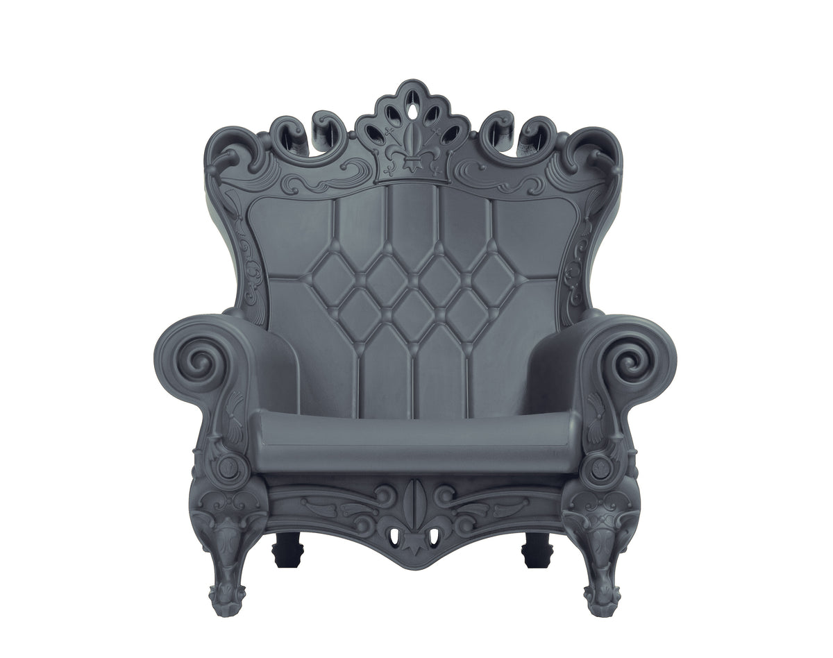 Fauteuil Couleur Gris Mat Little Queen of Love Slide Design