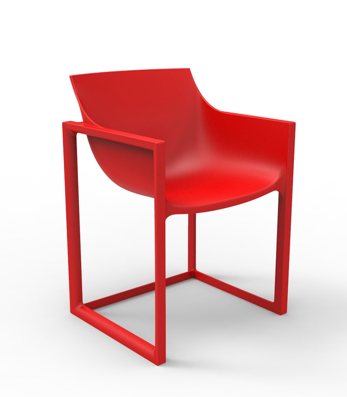 Chair Red Color WALL STREET by Vondom for Professionals