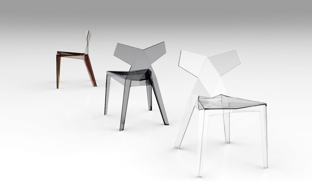 Chaises KIMONO design contemporain dossier forme ailes d avion