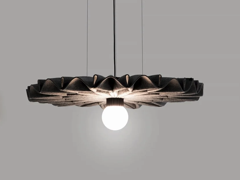 Noise-reducing decorative panels for meeting rooms ACOUSTIC PLEAT Ripple