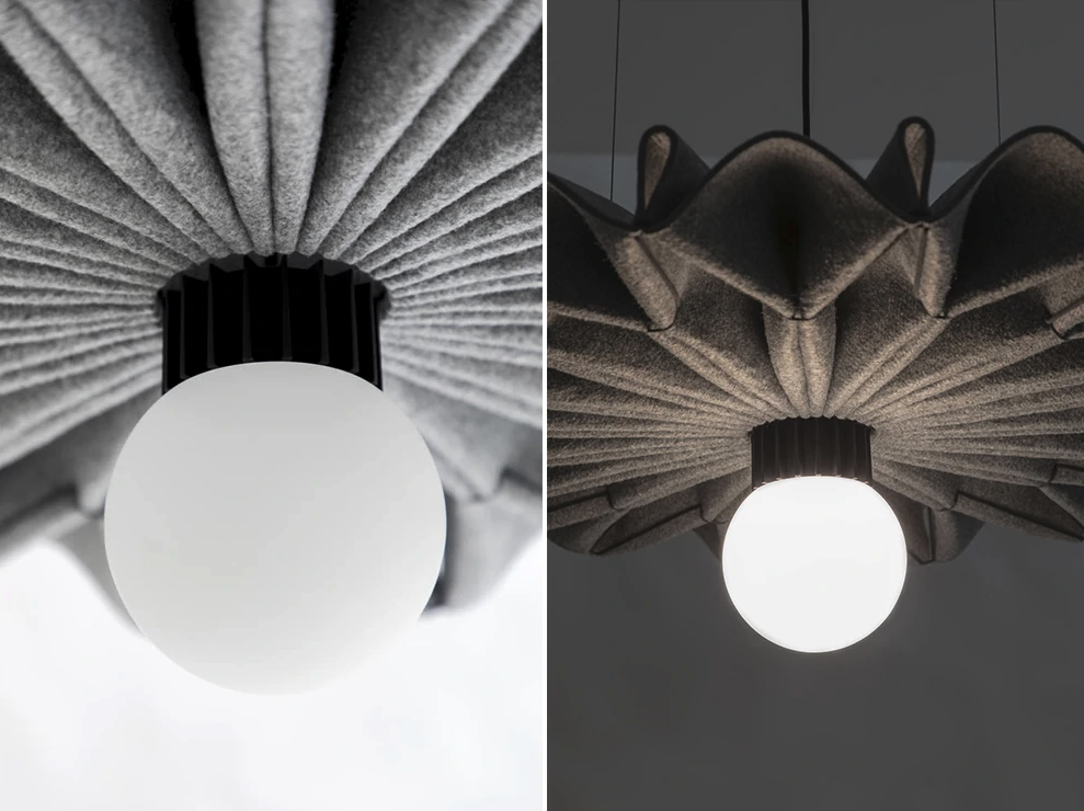 Soundproofing for co-working spaces, open-plan spaces ACOUSTIC PLEAT Ripple BuzziSpace