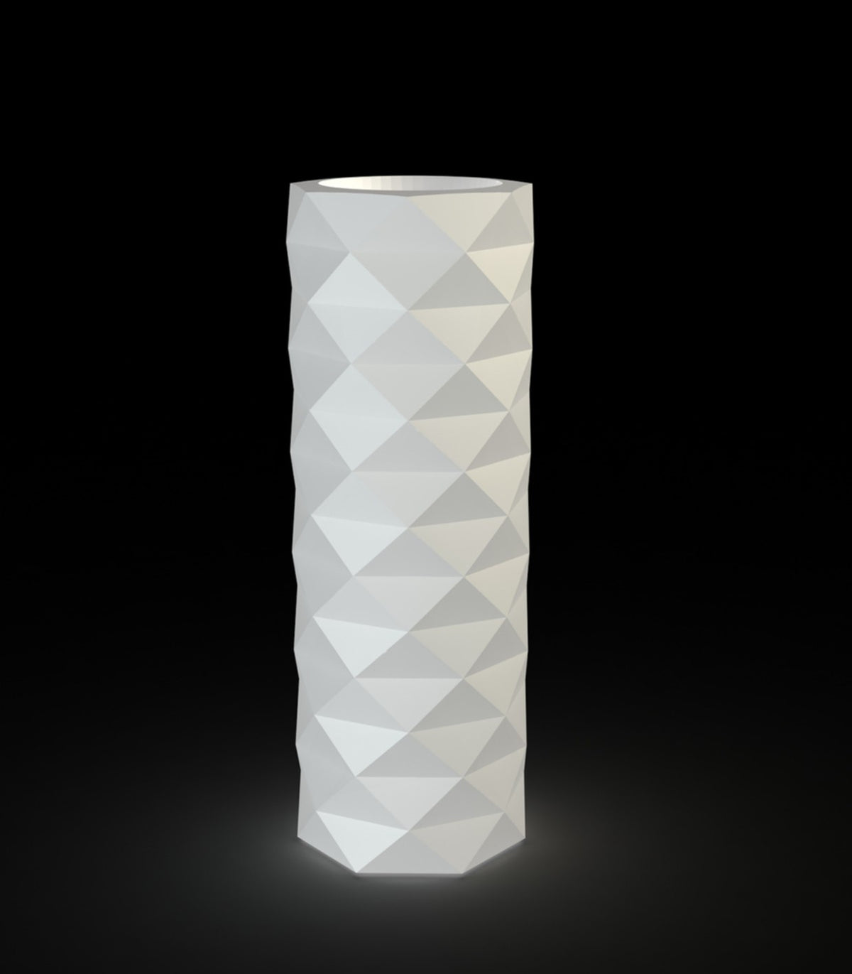 MARQUIS white LED lighted flowerpot (Ø30x86cm) - Vondom