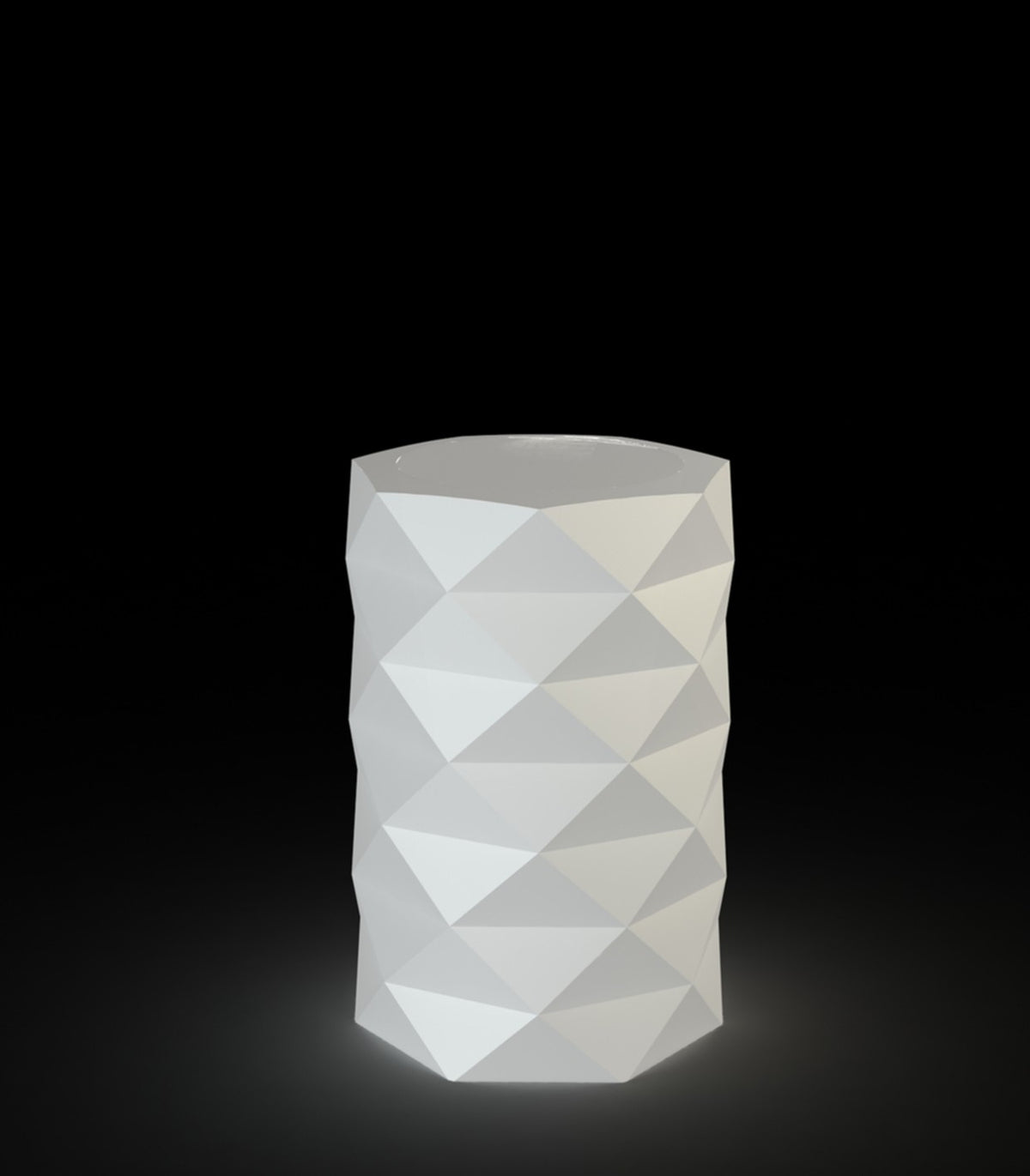 MARQUIS pot de fleurs lumineux LED blanche (Ø40x60 cm) - Vondom