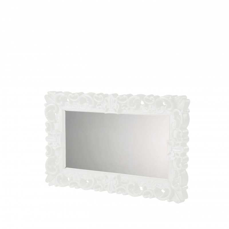 Rectangular Neo Baroque Mirror - Mirror of Love M - Milky White